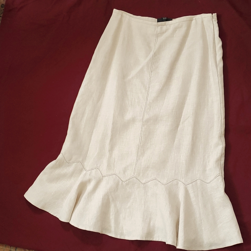 A Line Linen Skirt